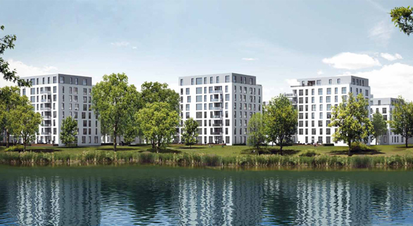 Energieeffizientes Bauen liegt im Trend. Hier: Neubauprojekt SEEPARK SUITEN in Stuttgart