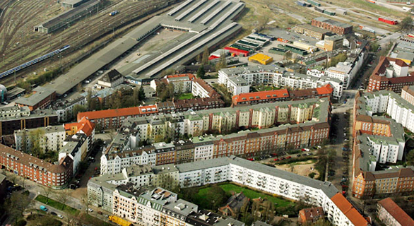 Auf diesem Gelände entsteht die "Neue Mitte Altona". 