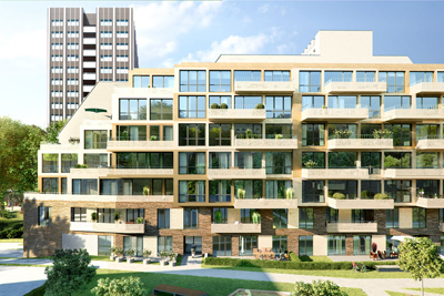 Neubauprojekt in Berlin-Friedrichshain: Gartenhaus. Präsentiert auf der BERLINER IMMOBILIENMESSE