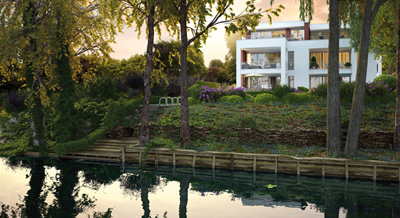 Idyllisch wohnen am Ufer der Alster: UFERGLANZ von PROJECT IMMOBILIEN