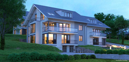 Neubauprojekt in bevorzugter Wohnlage: Knappenweg 53 und 55. Foto: Alveni Immobilien