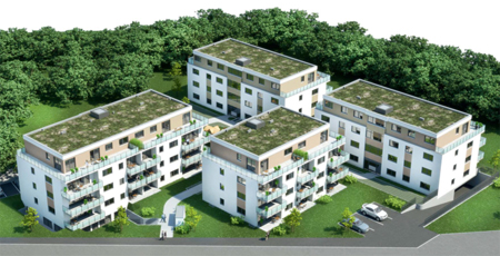 Neubauprojekt in Offenbach: Wohnpark Bieber. Foto: FBW PROJEKTBAU