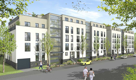 Neubauprojekt in Frankfurt-Eschersheim: Eigentumswohnungen Im Wörth Frankfurt. Foto: LBS Immobilien GmbH
