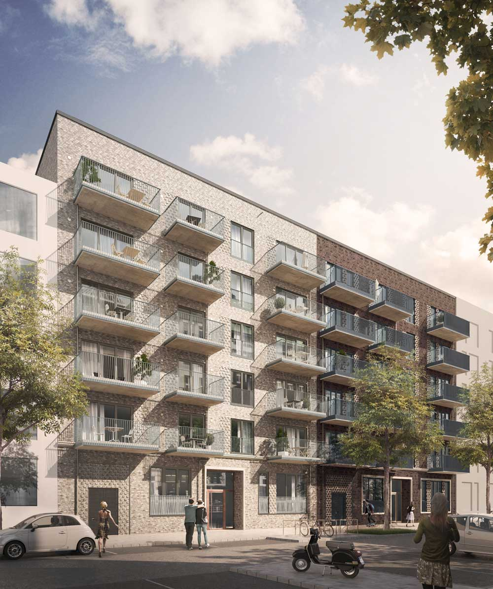 Neubauprojekt in neuen Wohnquartier: Mitte Altona. Bild: Grossmann & Berger. 