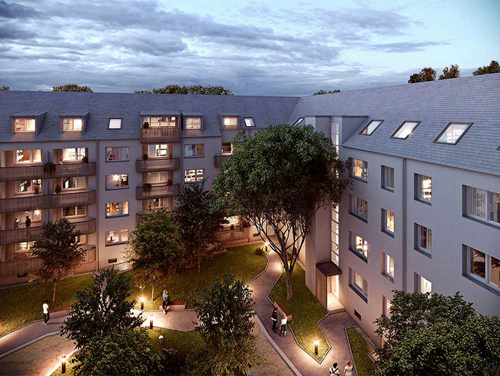 Neubauvorhaben in München-Schwabing: BLUS - Balanced Living Upper Schwabing. Bild: GBW Gruppe