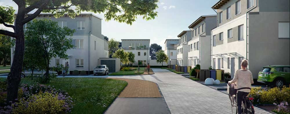 Wohnen auf dem Sportplatz: In den Argonnerwiesen Hanau