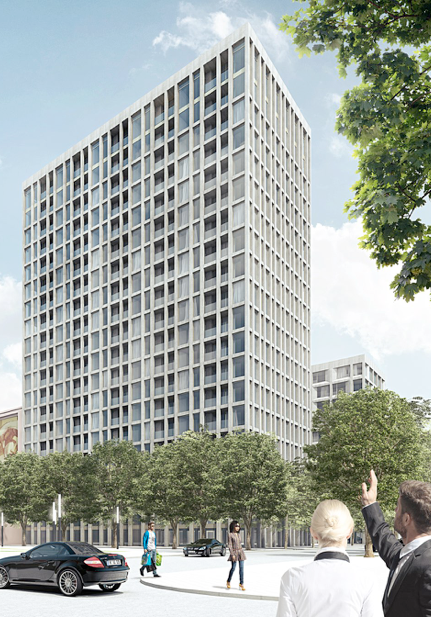 So wird "Grandaire" aussehen. Der neue Wohnturm am Alexanderplatz. 