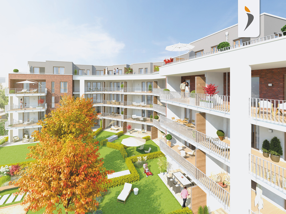Neubauprojekt "Ahorngärten" in Wiesbaden. Bild: PROJECT Immobilien. 