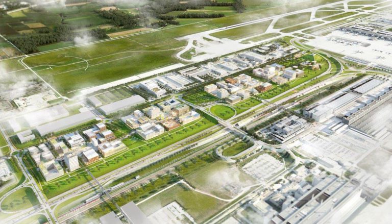 Das erste von vier Quartieren des LabCampus am Flughafen München bietet auf über 120.000 Quadratmetern Fläche Platz für ca. 4.000 Beschäftigte. Erste Gebäude sind ab 2021 bezugsfertig.
