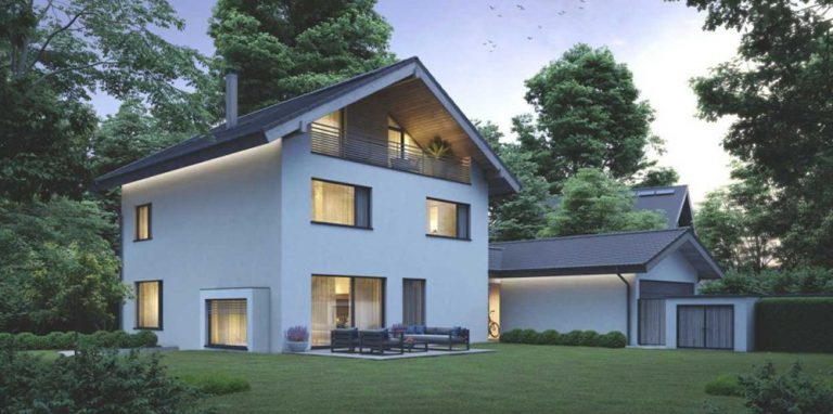 Picture of the semi-rural new build property development "Am Grünwalder Forst" from developer DALEXIS.