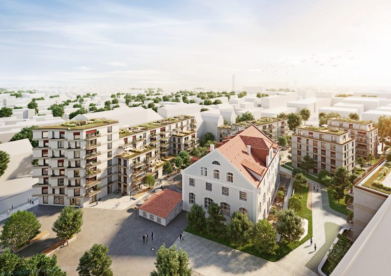 Das „kupa – Quartier Kuvertfabrik Pasing“ der Bauwerk Capital GmbH & Co. KG.