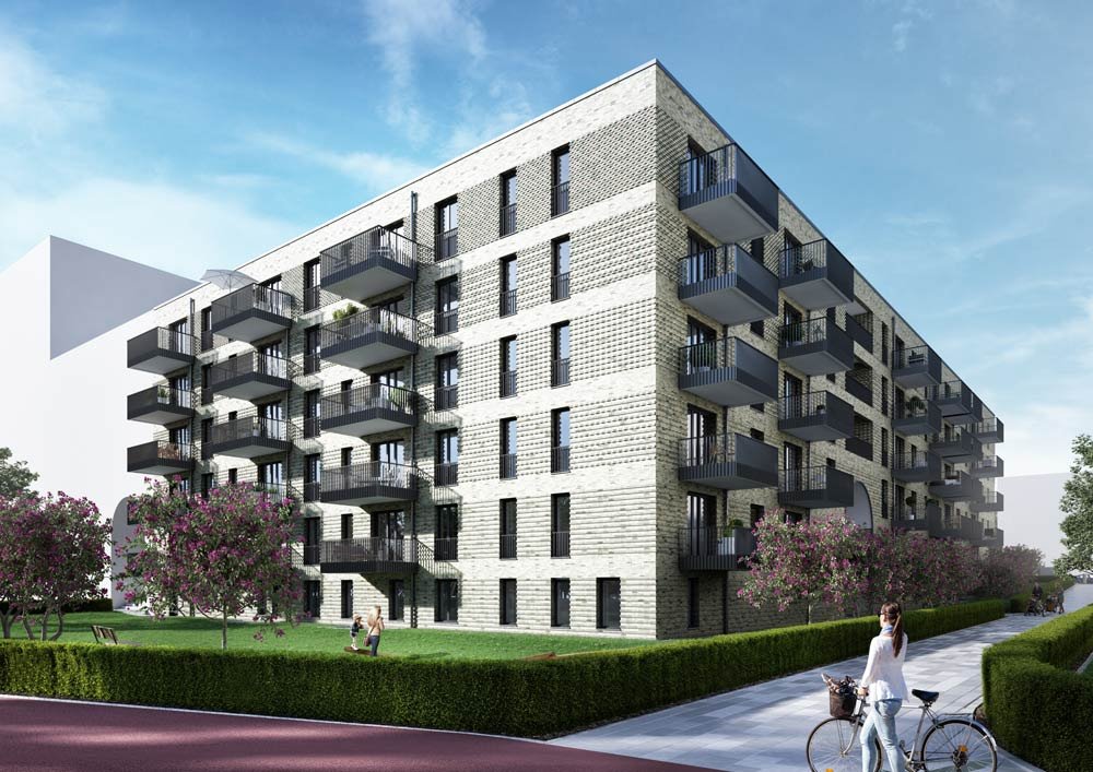 Die im 4. Quartal 2019 bezugsfertigen Eigentumswohnungen „PERGOLA Hamburg“ in Winterhude liegen im Winterlindenweg (Bild: Richard Ditting GmbH & Co. KG).