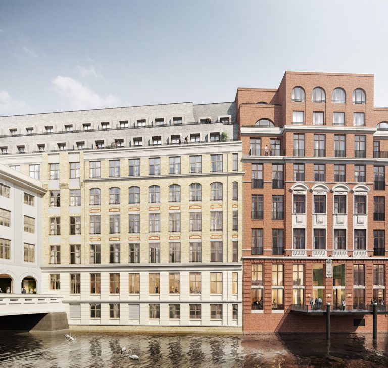 Edle Fassade in den Stadthöfen Hamburg