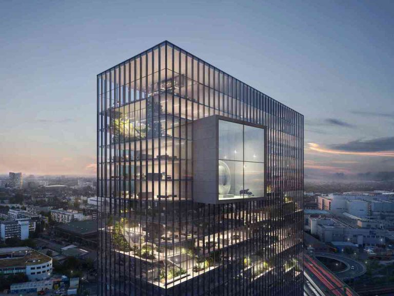 Visualisierung Büro-Hochhaus Mörsenbroicher Ei