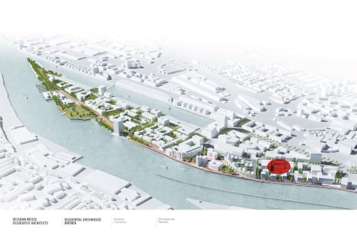 Vogelperspektive Überseeinsel Bremen