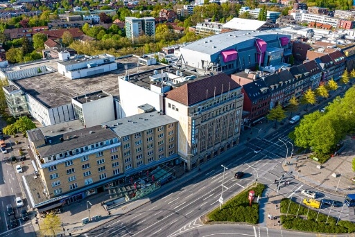 Vogelperspektive Wandsbek Markt