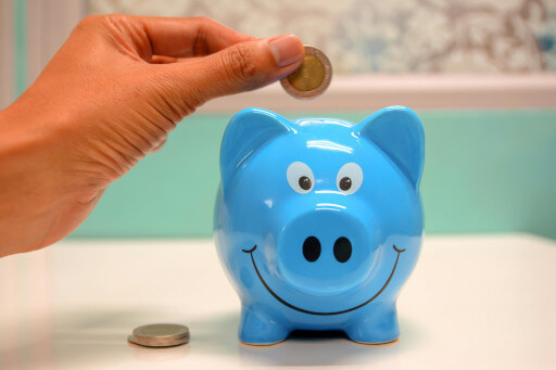 Eine Hand steckt Geld in ein grinsendes Sparschwein. Der Kostenfaktor ist ein wichtiger Aspekt für die richtige Kaufentscheidung.
