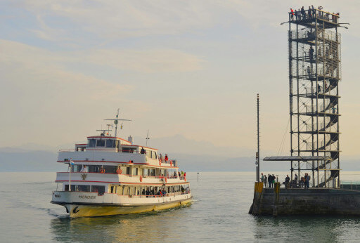 Eine Fähre auf dem Bodensee. 