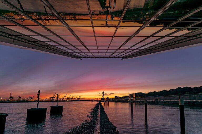Abendstimmung an der Elbe.