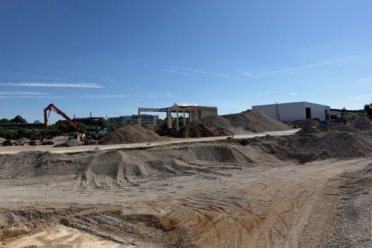 Baustelle Stadtentwicklungsprojekt Neue Schmiede Frankfurter Ring