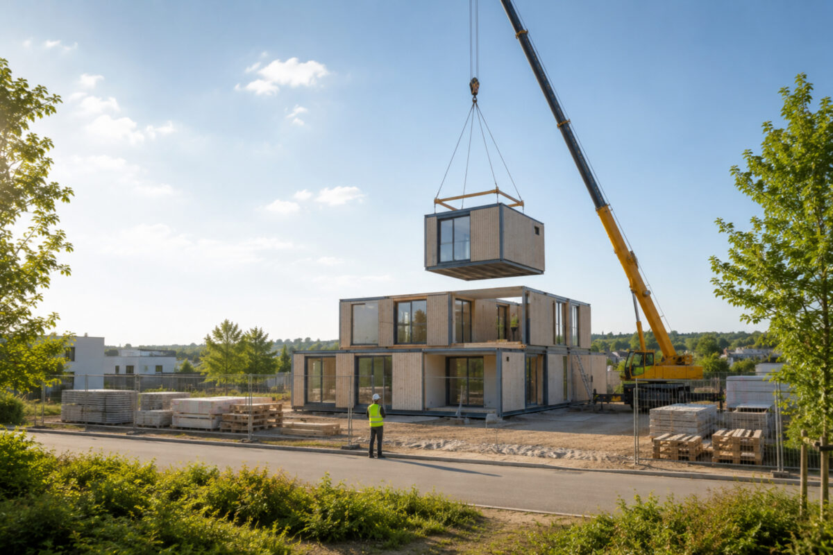 Baustelle modulares Bauen