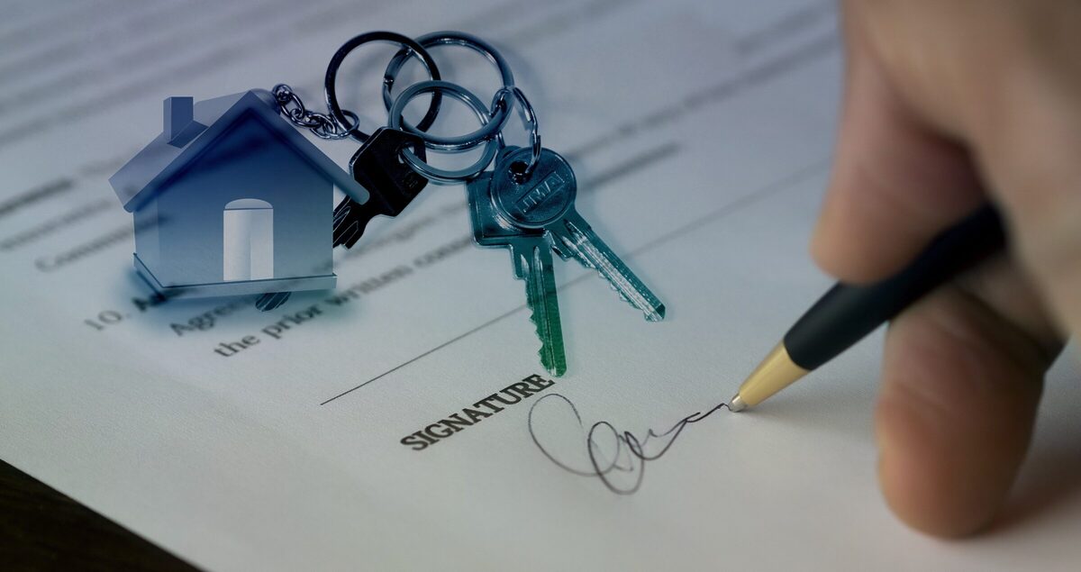 Vertragsdokument für den Immobilienkauf
